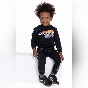 Hot Wheels Kids Black Hoodie and Joggers Set Sz 2t